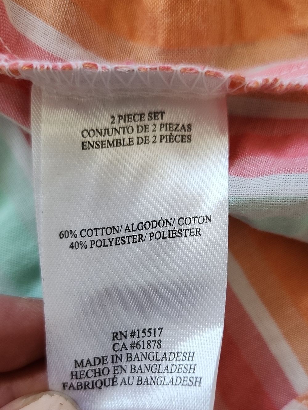 NWT Penelope Mack Girls Rainbow Striped Flutter Sleeve Top & Denim Shorts Set 10 - Picture 5 of 9